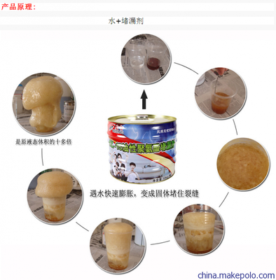 厂家供应防水堵漏材料 水/油性聚氨酯注浆料 优异发泡率 包水性图片,厂家供应防水堵漏材料 水/油性聚氨酯注浆料 优异发泡率 包水性图片大全,盈智高科精细化工厂-